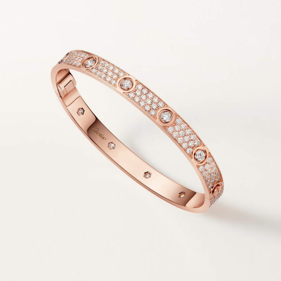 love-armband klassisches modell mit pavé-fassung 10 diamanten