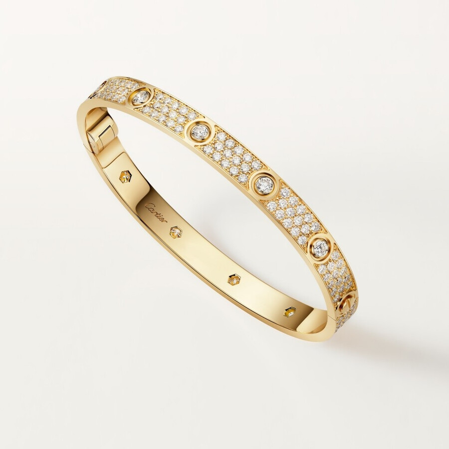 love-armband klassisches modell mit pavé-fassung 10 diamanten