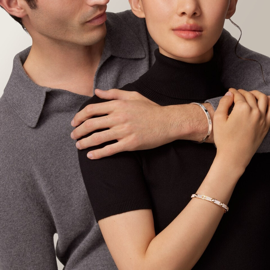 love-armband klassisches modell mit pavé-fassung 10 diamanten