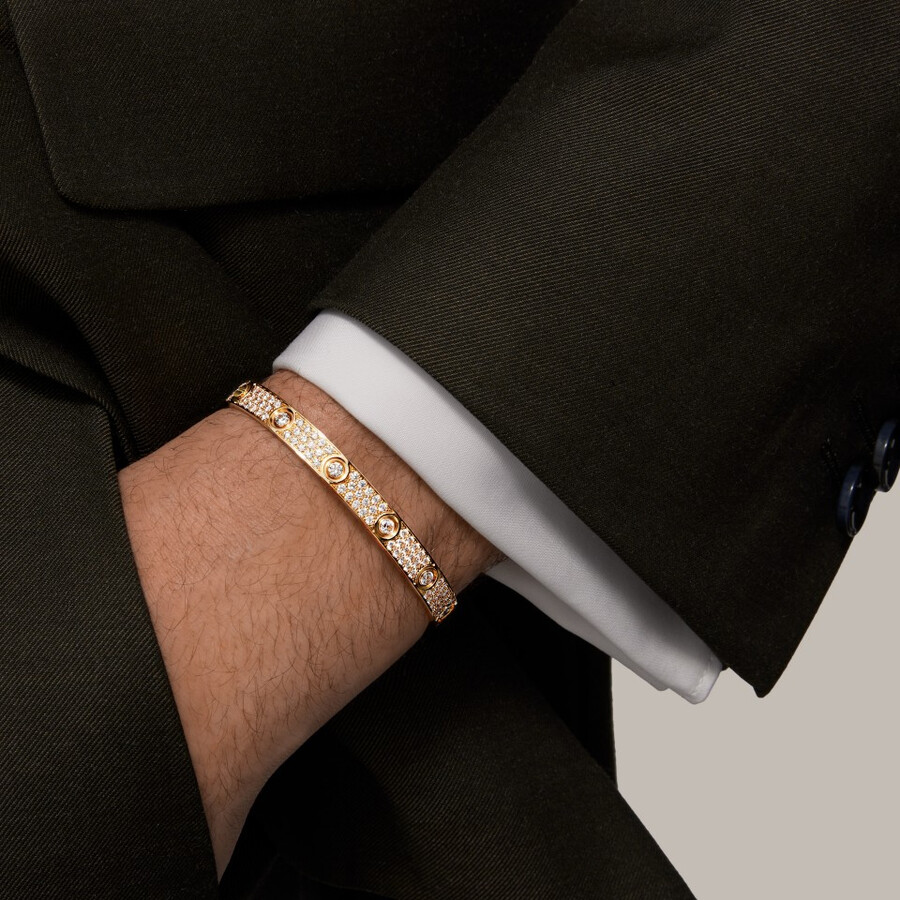 love-armband klassisches modell mit pavé-fassung 10 diamanten