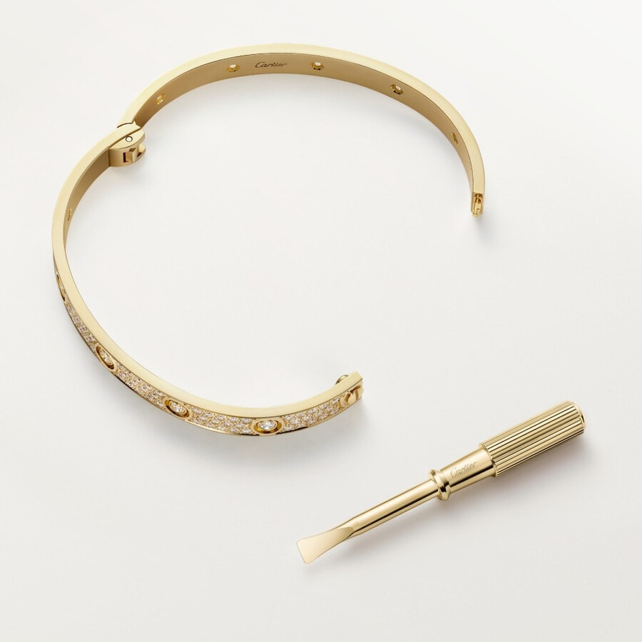 love-armband klassisches modell mit pavé-fassung 10 diamanten