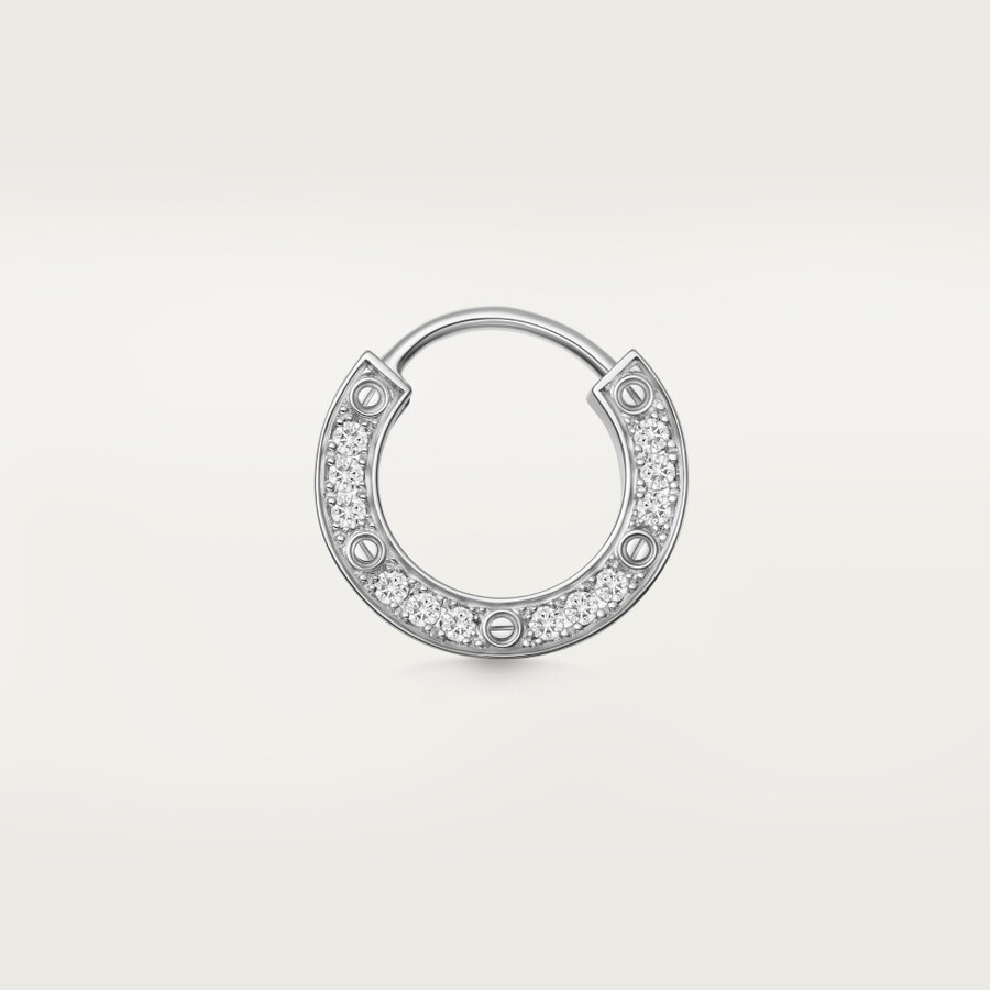 love einzelner creolen-ohrring mit pavé-fassung