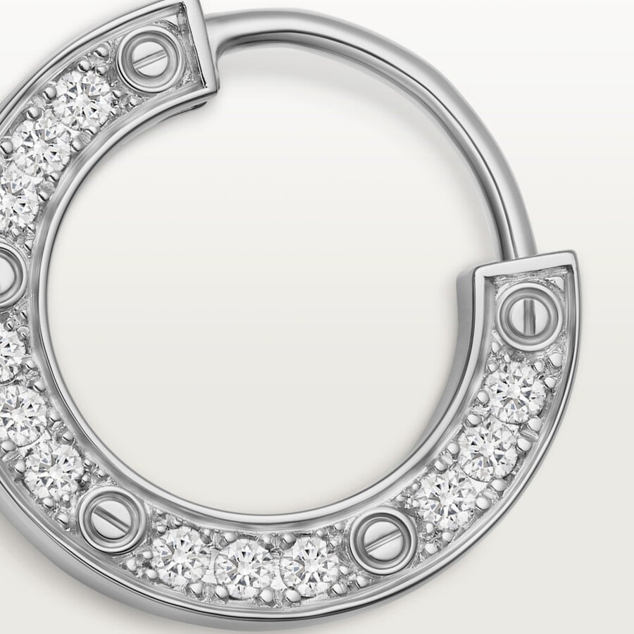 love einzelner creolen-ohrring mit pavé-fassung