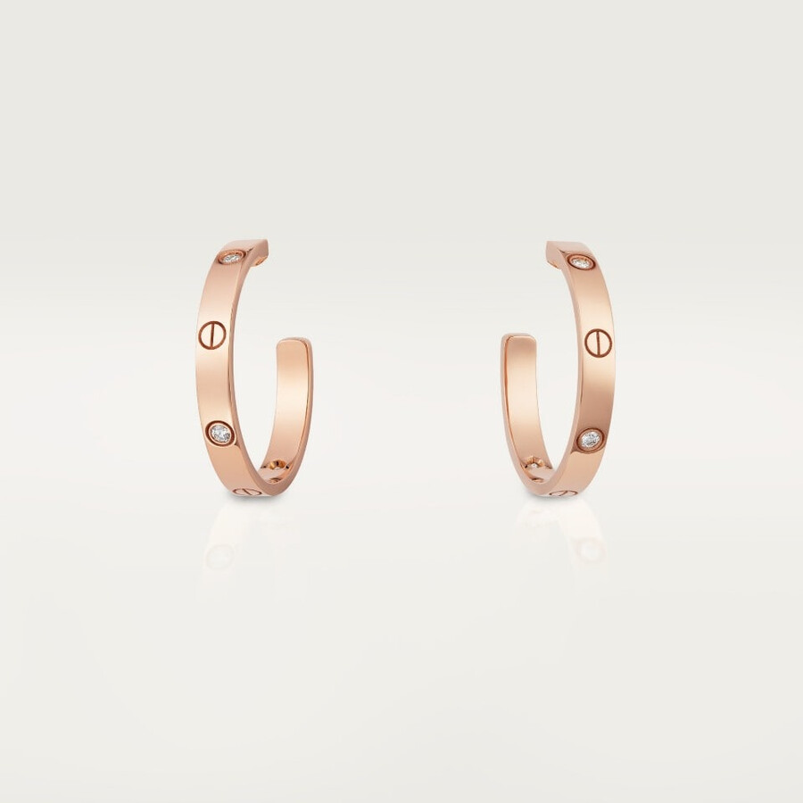 love creolen mittleres modell 6 diamanten