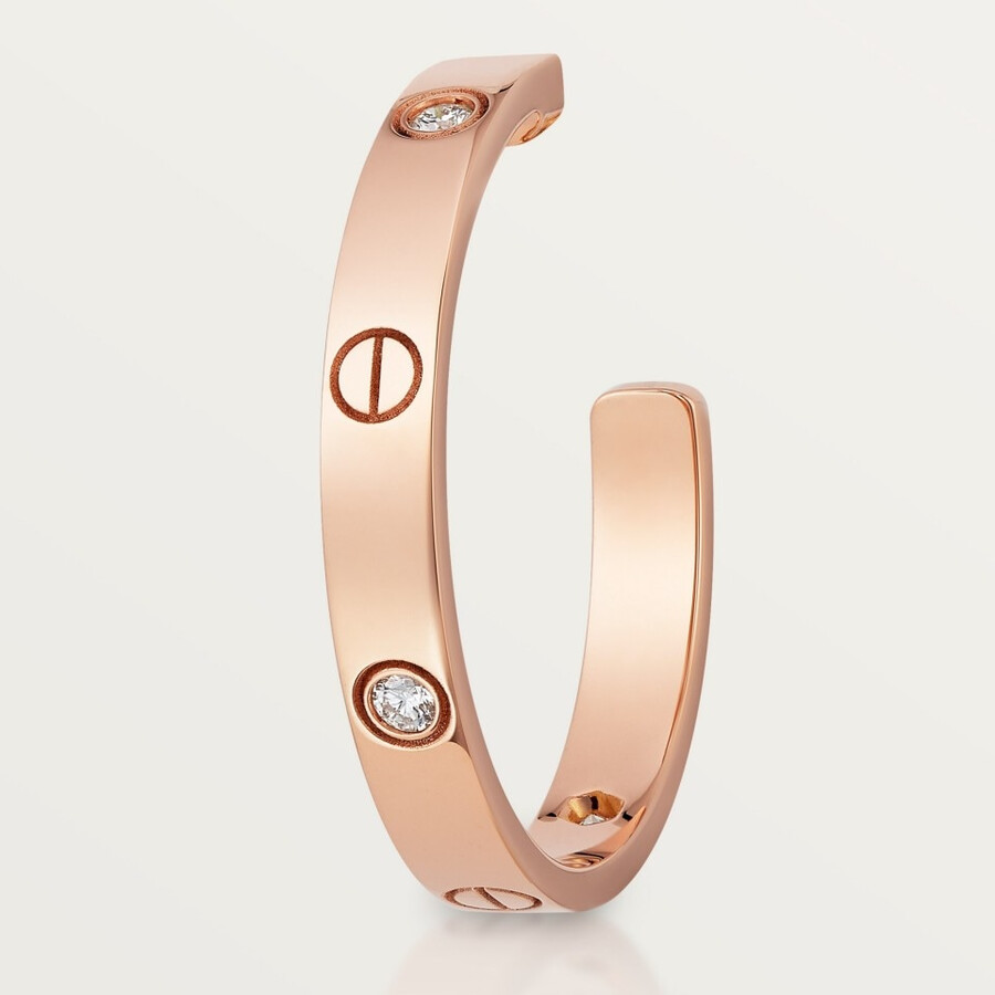 love creolen mittleres modell 6 diamanten