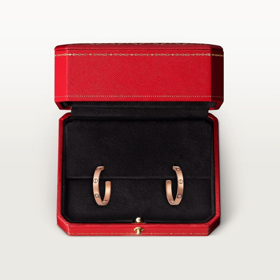 love creolen mittleres modell 6 diamanten