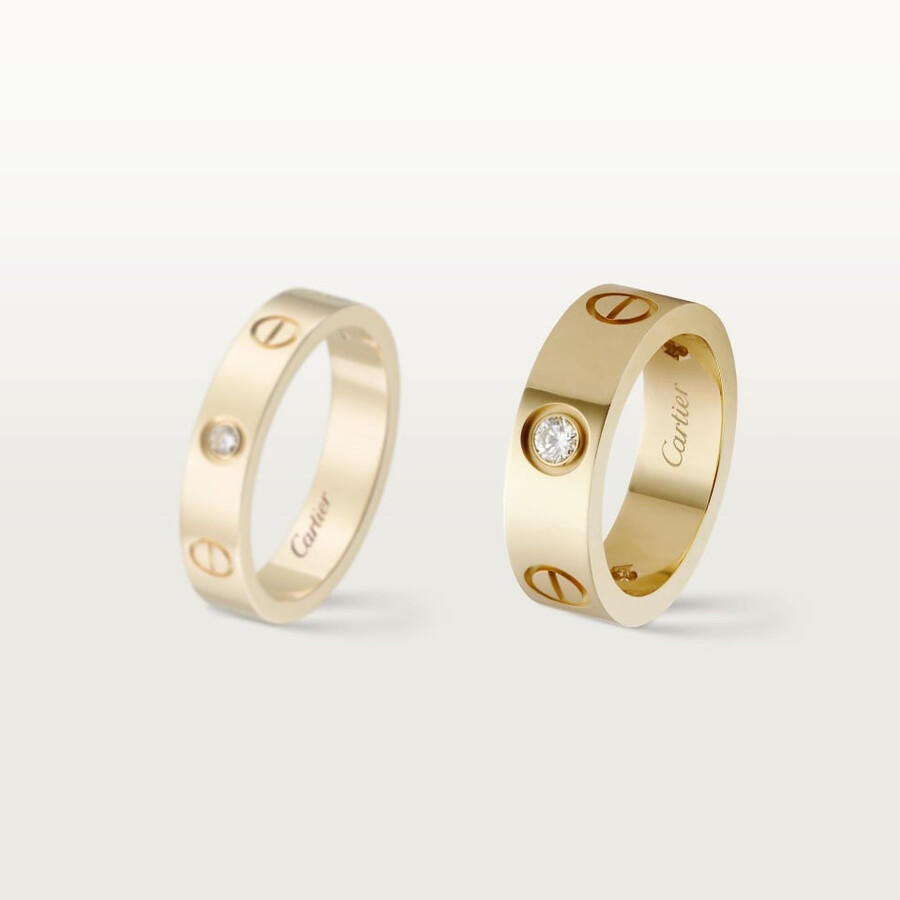love-ring klassisches modell 3 diamanten