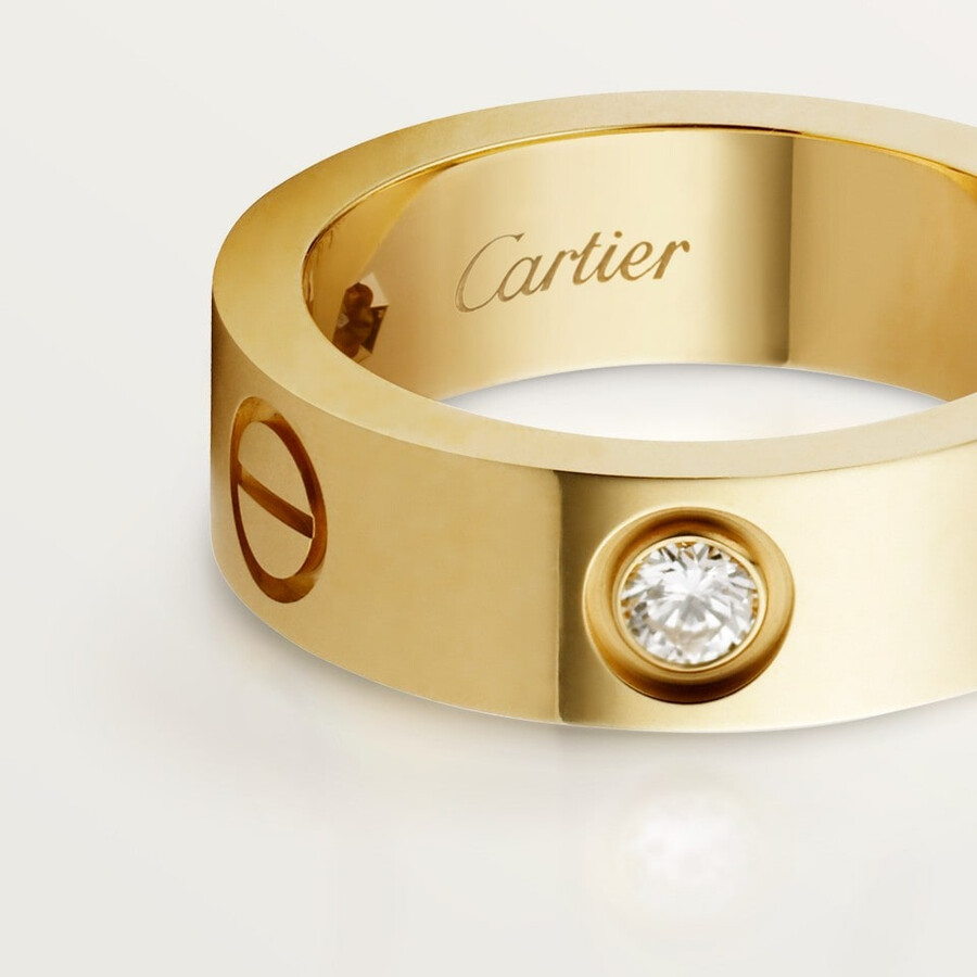 love-ring klassisches modell 3 diamanten