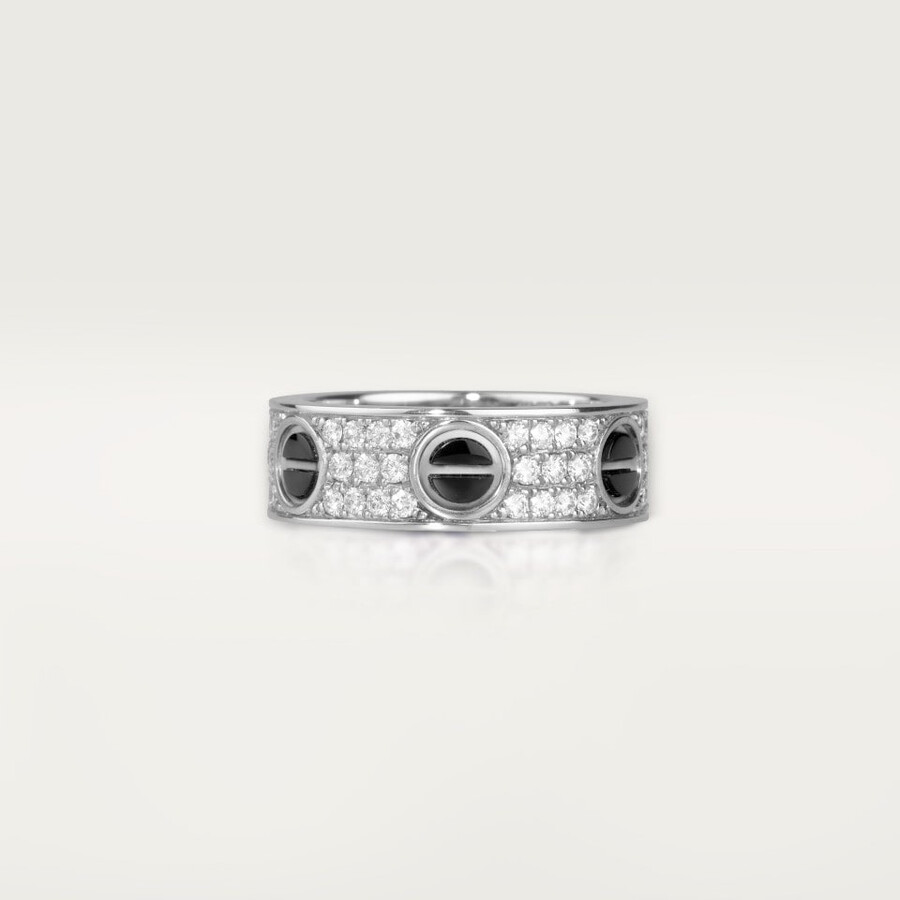 love-ring klassisches modell mit pavé-fassung keramik