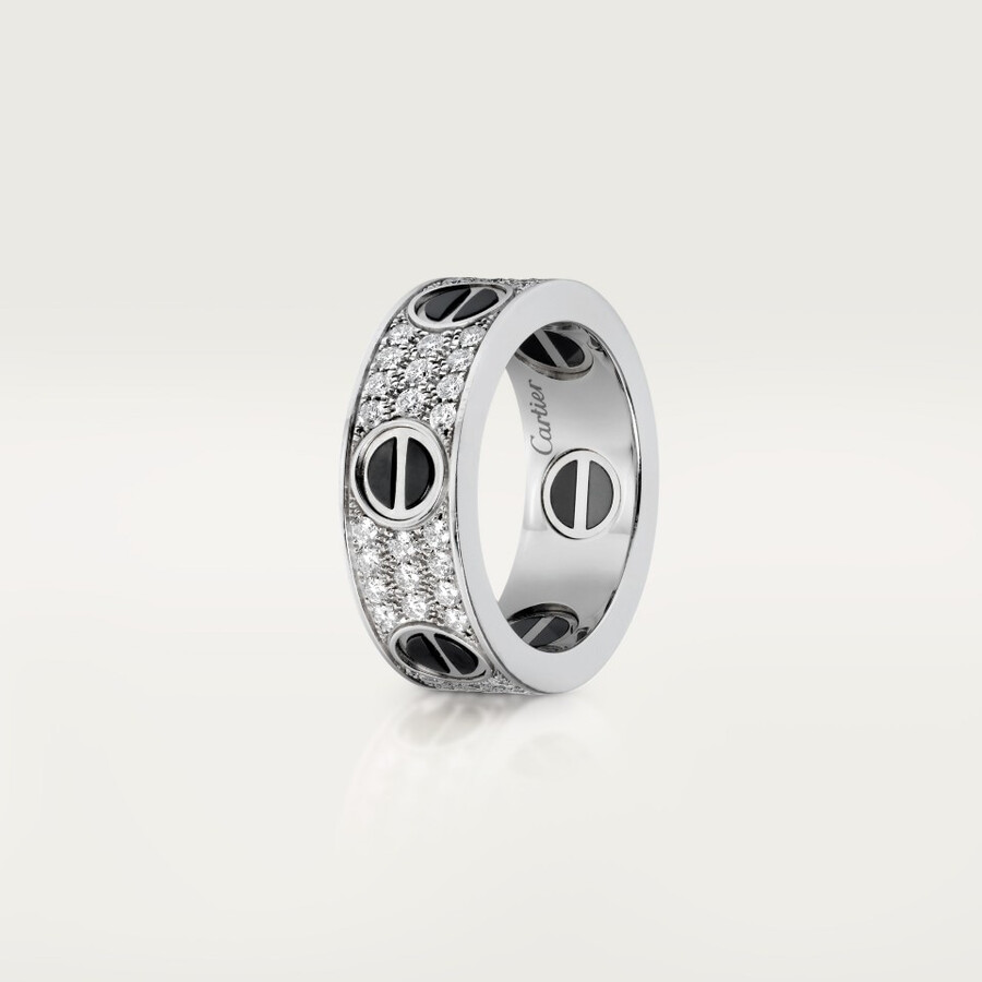 love-ring klassisches modell mit pavé-fassung keramik