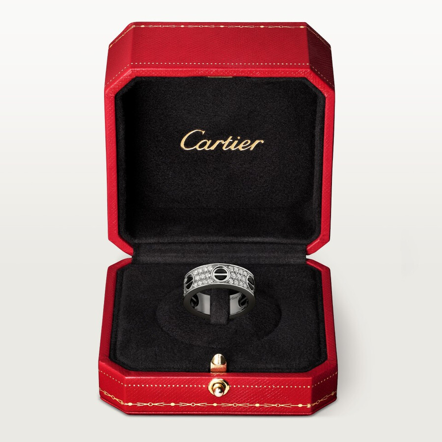 love-ring klassisches modell mit pavé-fassung keramik