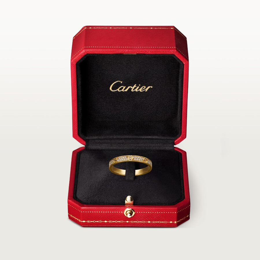 love-ring mini-modell mit strasssteinen besetzt