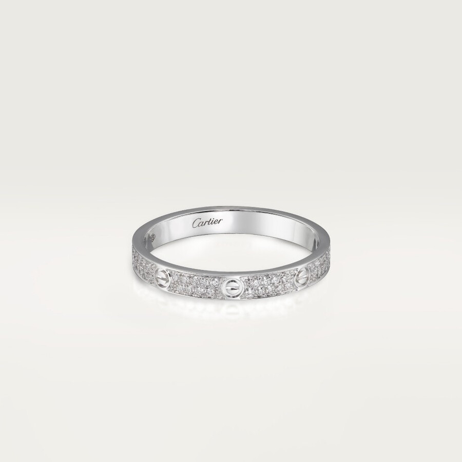 love-ring mini-modell mit strasssteinen besetzt