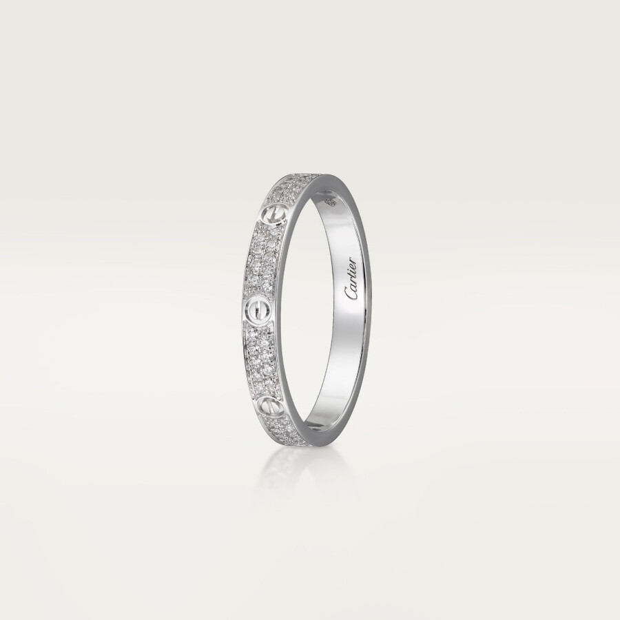 love-ring mini-modell mit strasssteinen besetzt