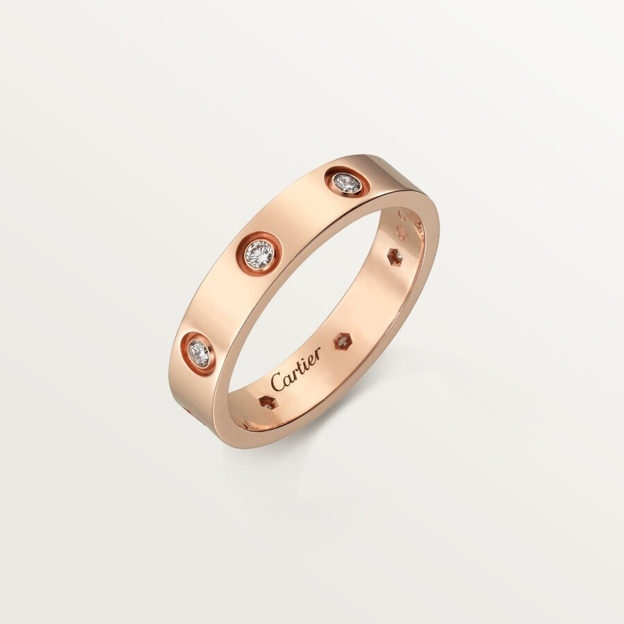 love-ring kleines modell 8 diamanten
