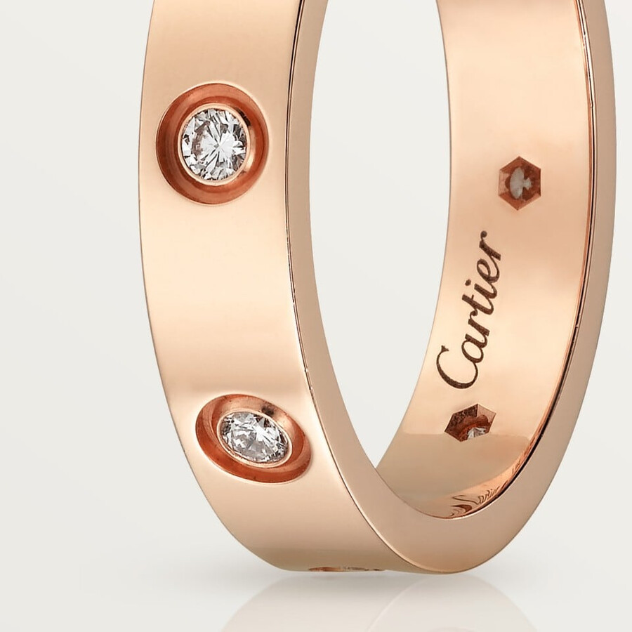 love-ring kleines modell 8 diamanten