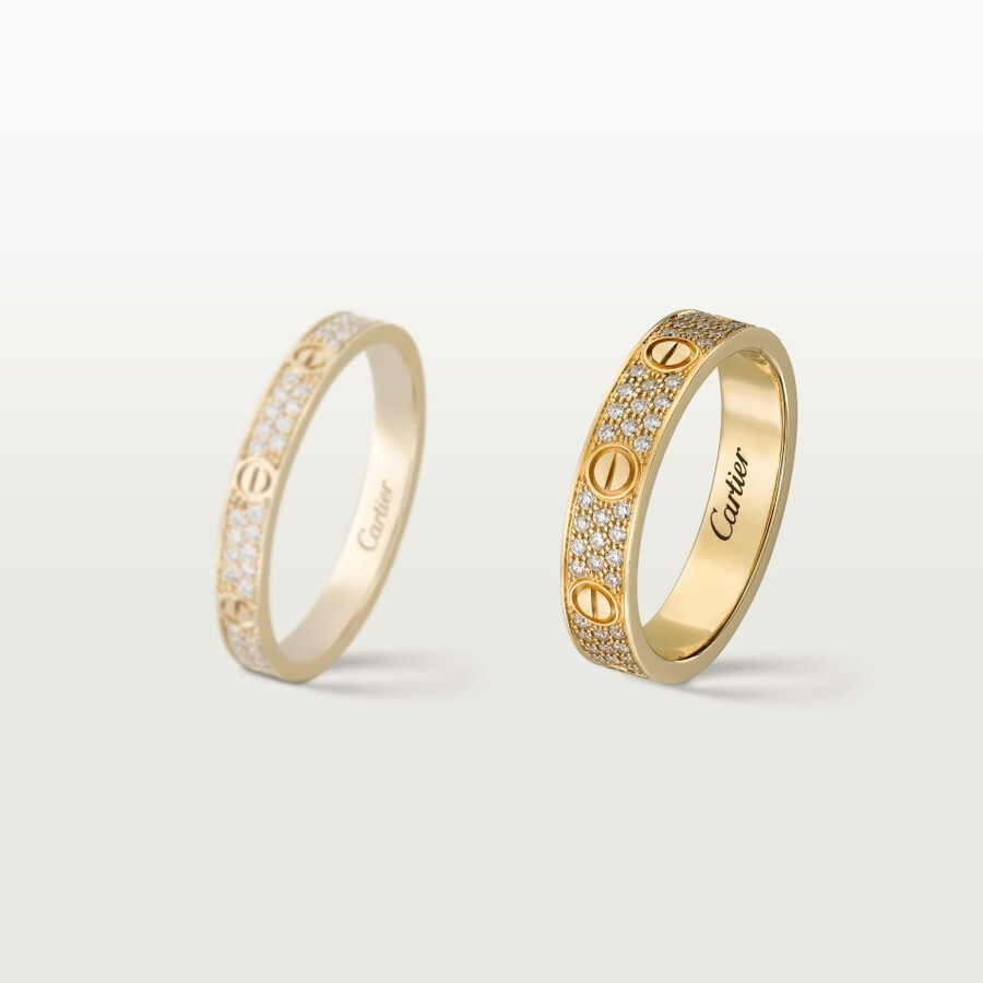love-ring kleines modell mit pavé-fassung