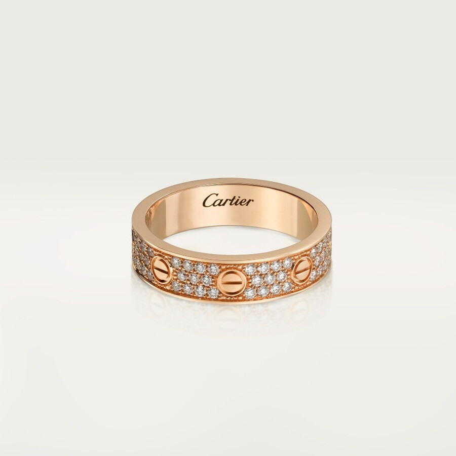 love-ring kleines modell mit pavé-fassung