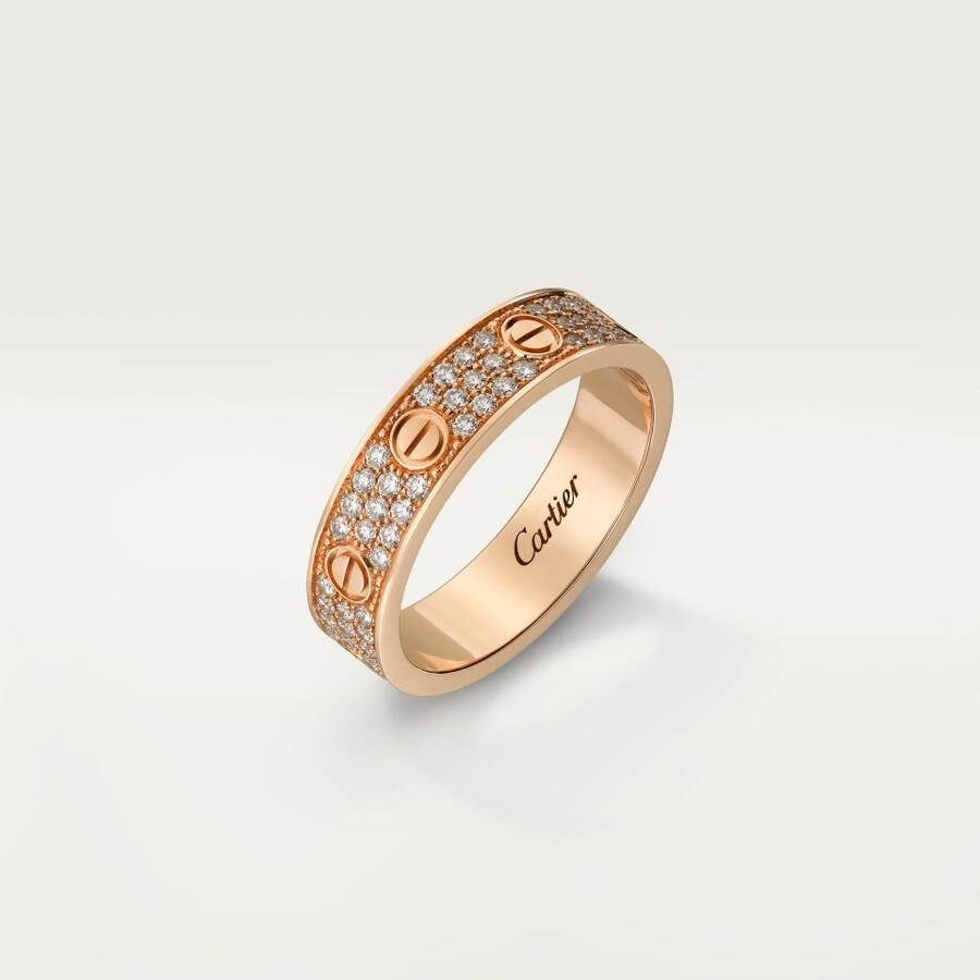 love-ring kleines modell mit pavé-fassung