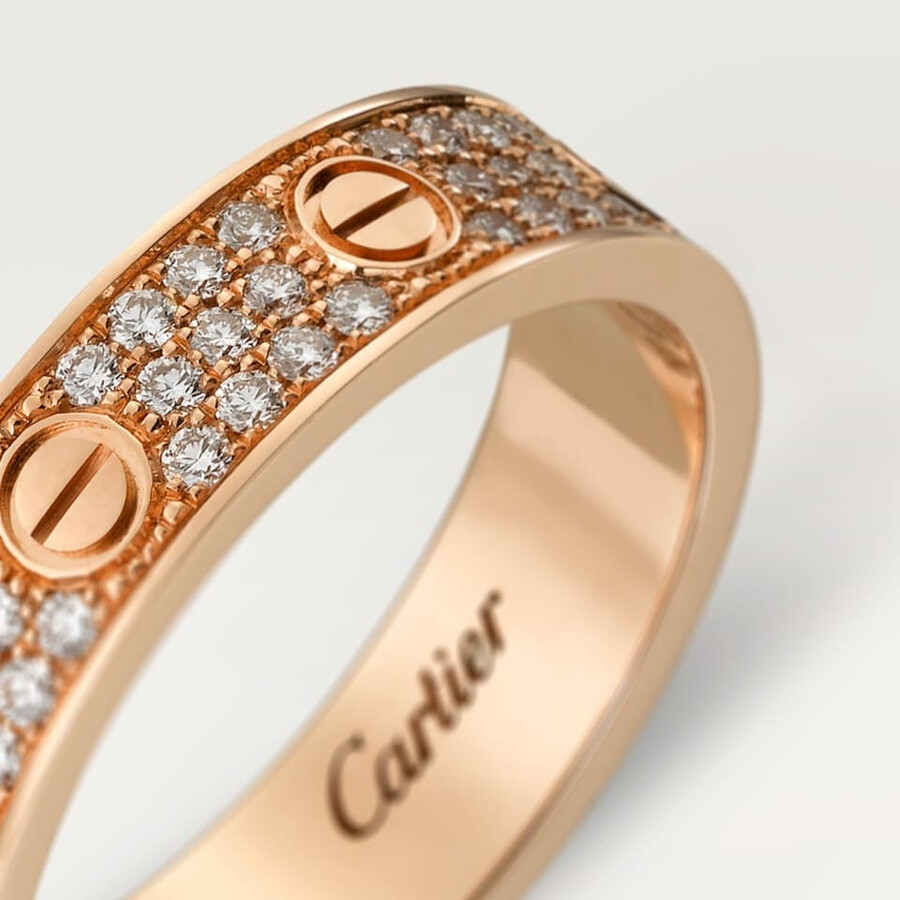 love-ring kleines modell mit pavé-fassung