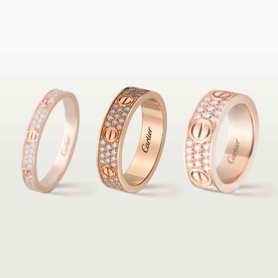 love-ring kleines modell mit pavé-fassung