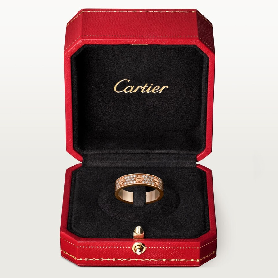 love-ring kleines modell mit pavé-fassung