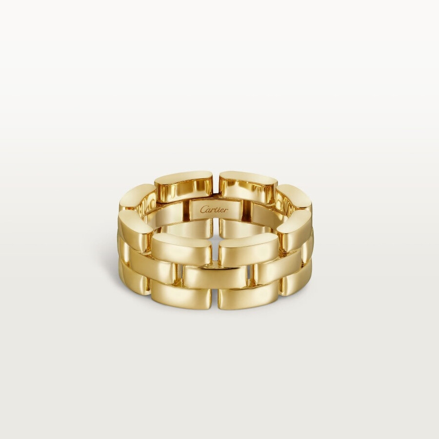ring maillon panthère dreireihig