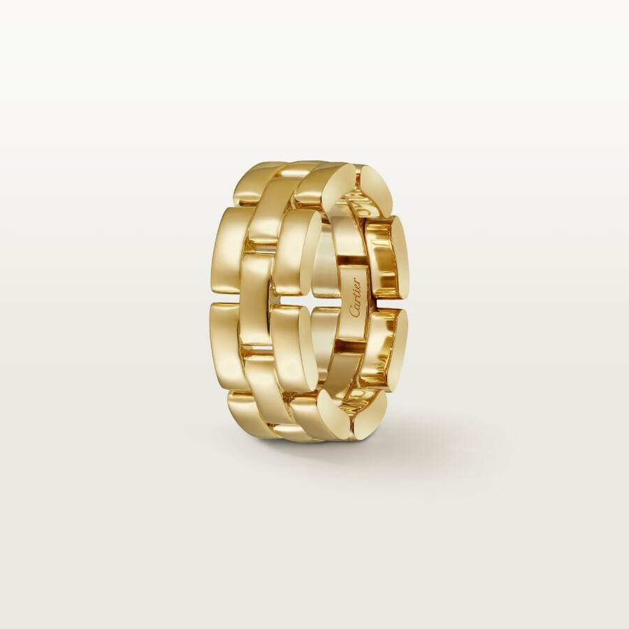 ring maillon panthère dreireihig