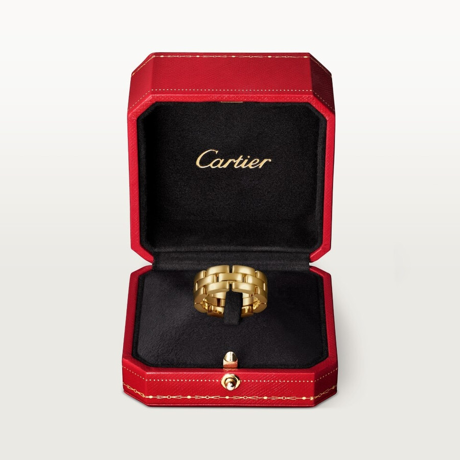 ring maillon panthère dreireihig