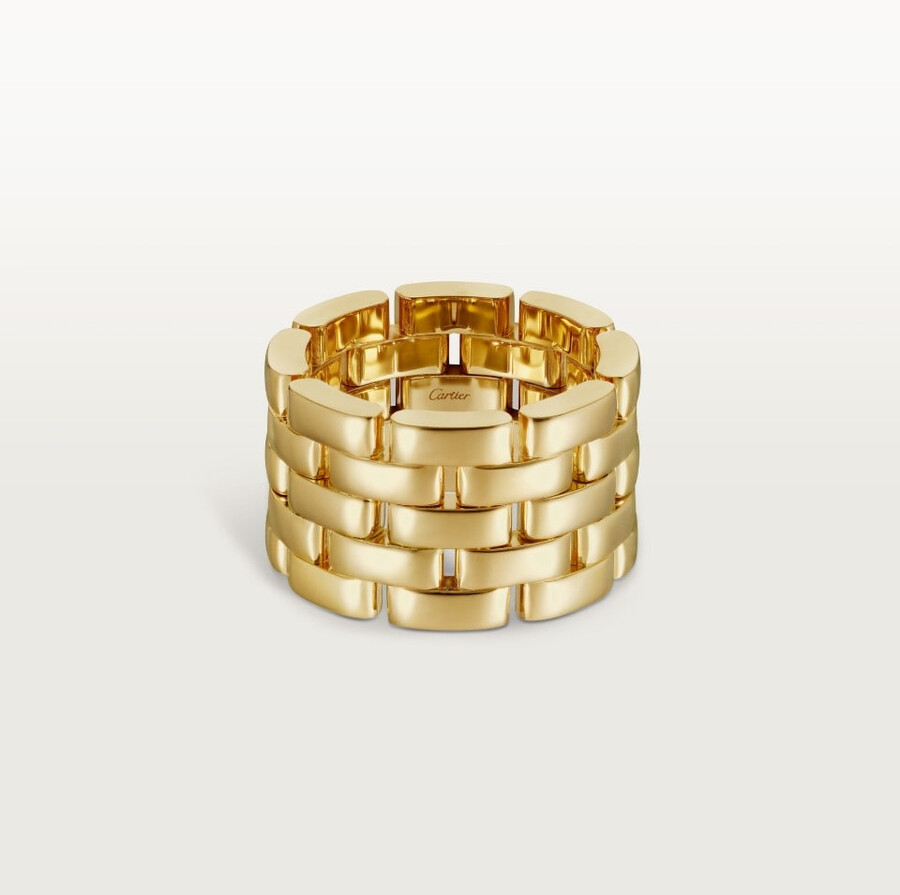 ring maillon panthère fünfreihig