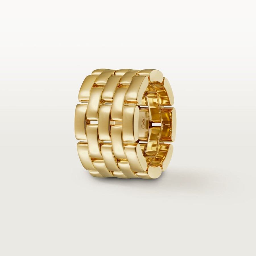 ring maillon panthère fünfreihig