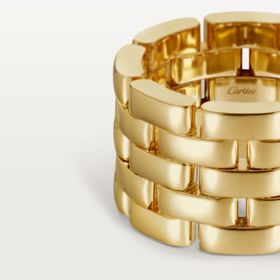 ring maillon panthère fünfreihig