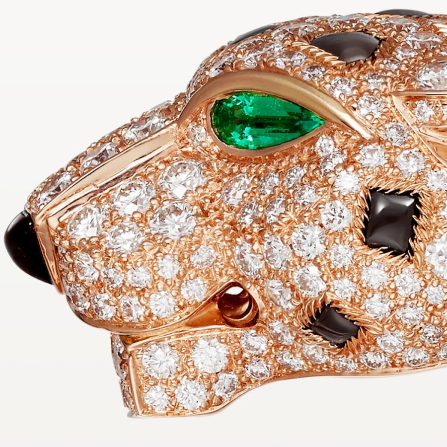 panthère de cartier-armband obsidian gepflastert