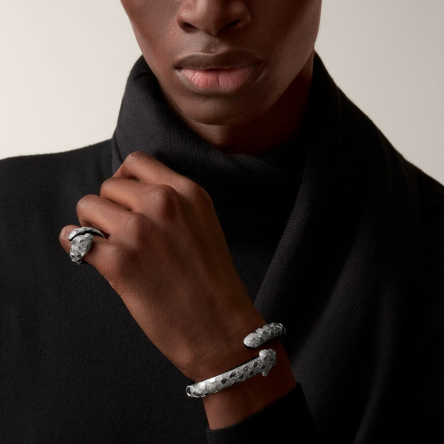 panthère de cartier-armband schwarzer lack pavé