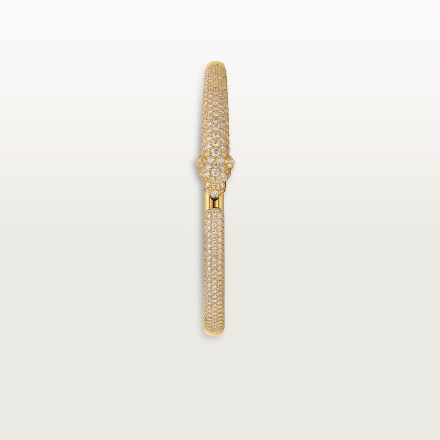 panthère de cartier-armband kleines modell halb gepflastert