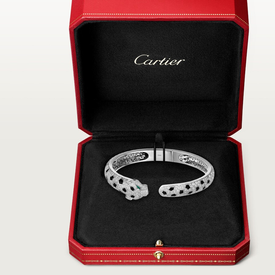 panthère de cartier-armband mittleres modell pavé