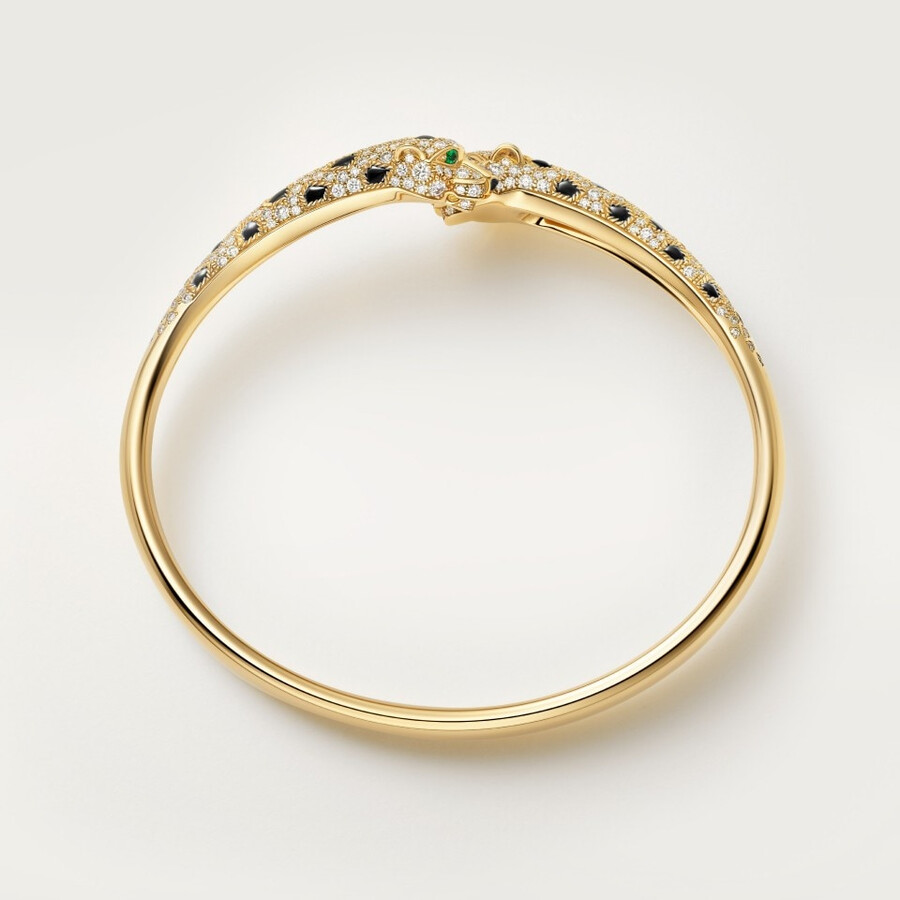 panthère de cartier-armband kleines modell halb gepflastert
