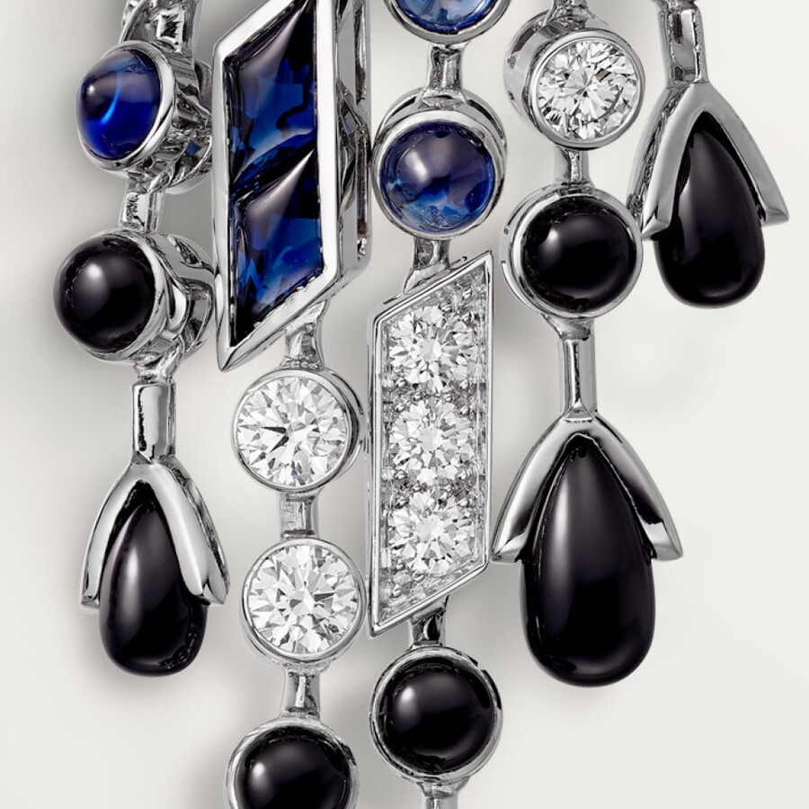 panthère de cartier ohrringe saphir großes modell gepflastert