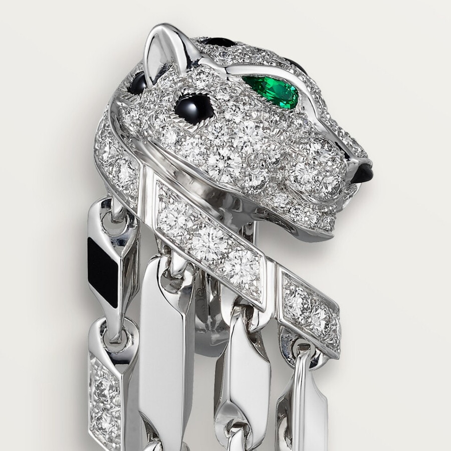 panthère de cartier ohrringe kleines modell mit pavé-fassung