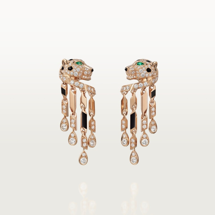 panthère de cartier ohrringe kleines modell mit pavé-fassung