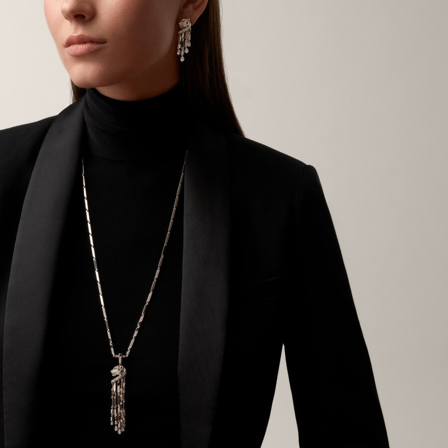panthère de cartier ohrringe kleines modell mit pavé-fassung