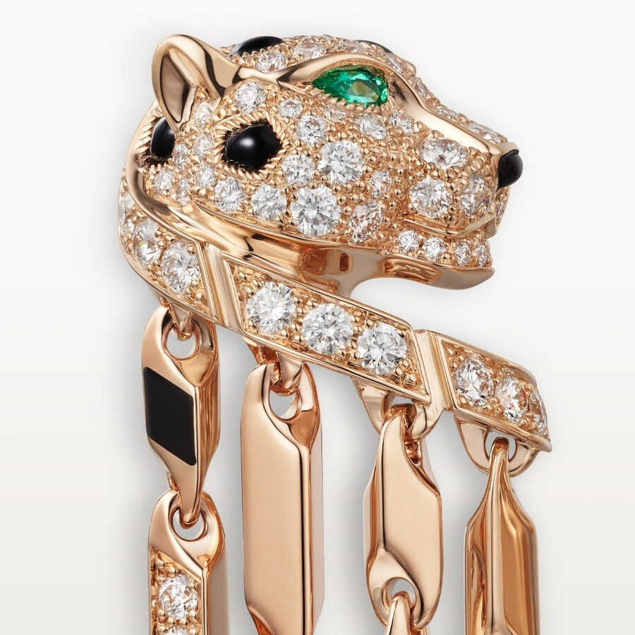 panthère de cartier ohrringe kleines modell mit pavé-fassung