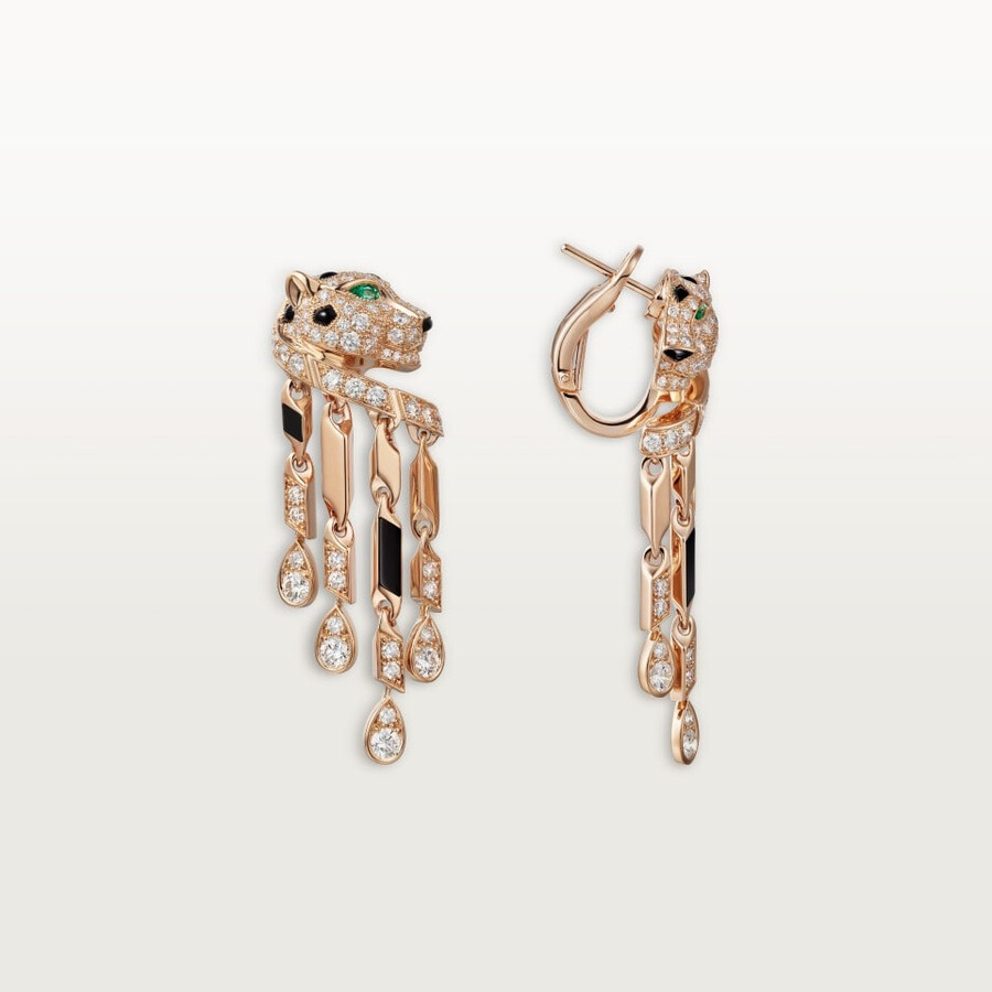 panthère de cartier ohrringe kleines modell mit pavé-fassung