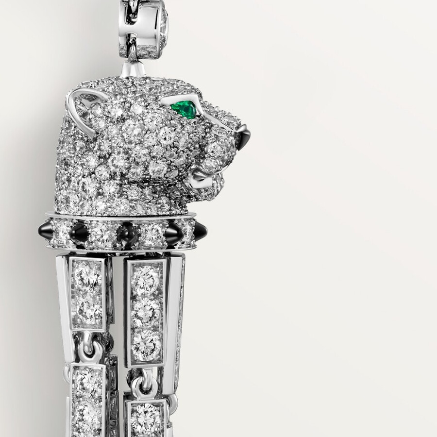 panthère de cartier ohrringe smaragde pavé