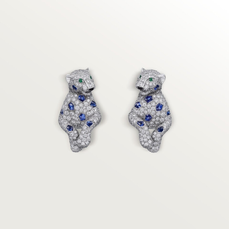 panthère de cartier ohrringe saphire gepflastert