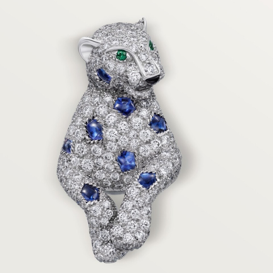 panthère de cartier ohrringe saphire gepflastert