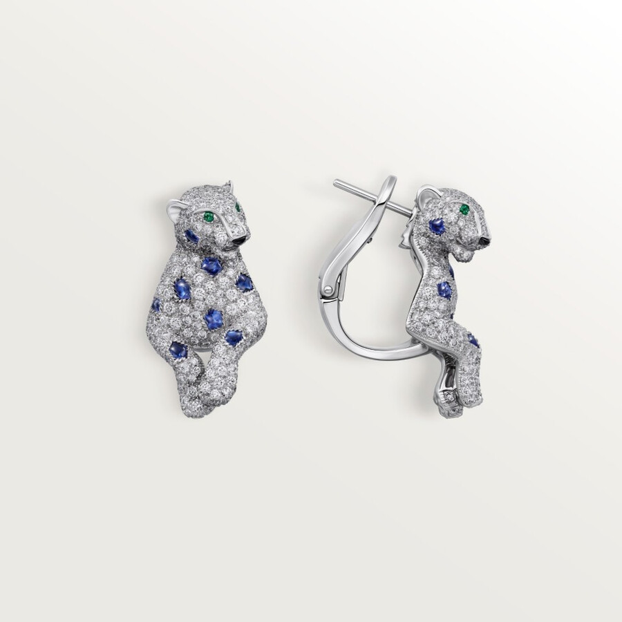 panthère de cartier ohrringe saphire gepflastert