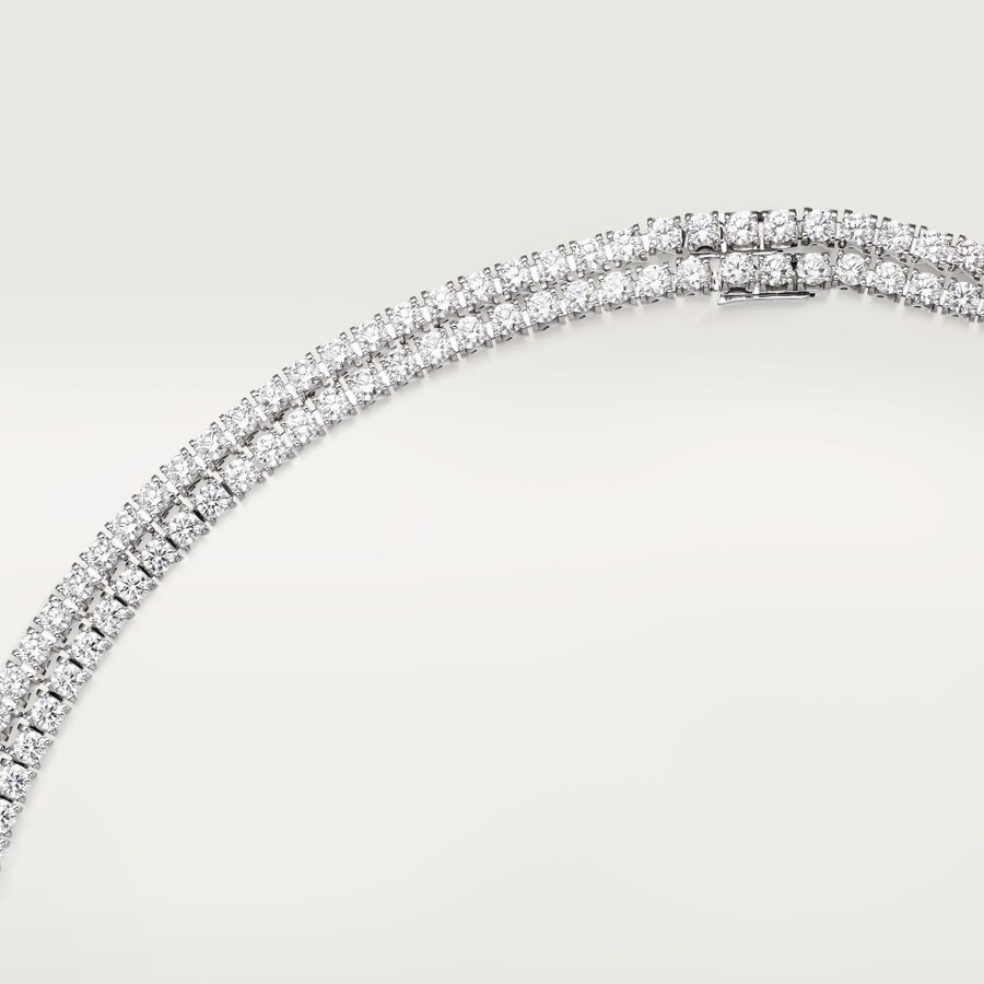 panthère de cartier-halskette mehrfach getragen gepflastert