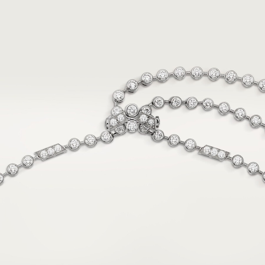 lange halskette panthère de cartier saphir großes modell pavé