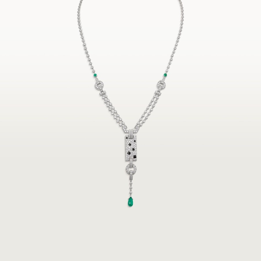 panthère de cartier halskette smaragd gepflastert